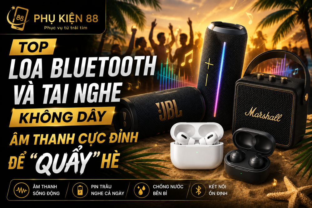 Top Loa Bluetooth & Tai Nghe Không Dây "Quẩy" Hè Cực Đỉnh