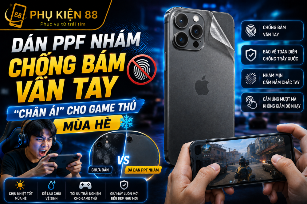 Dán PPF nhám chống bám vân tay: Chân ái cho game thủ