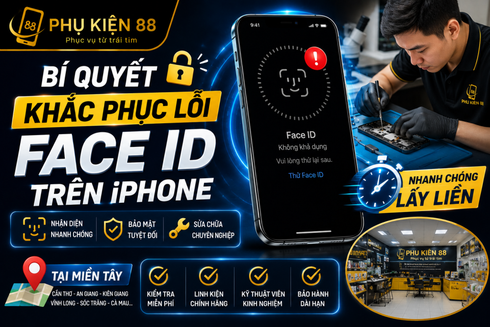 Khắc phục lỗi Face ID trên iPhone nhanh chóng, lấy liền Miền Tây