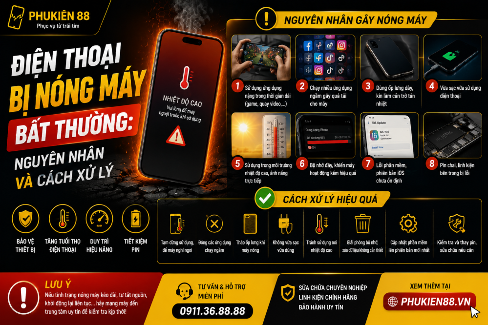 Điện Thoại Bị Nóng Máy Bất Thường: Nguyên Nhân Và Cách Xử Lý
