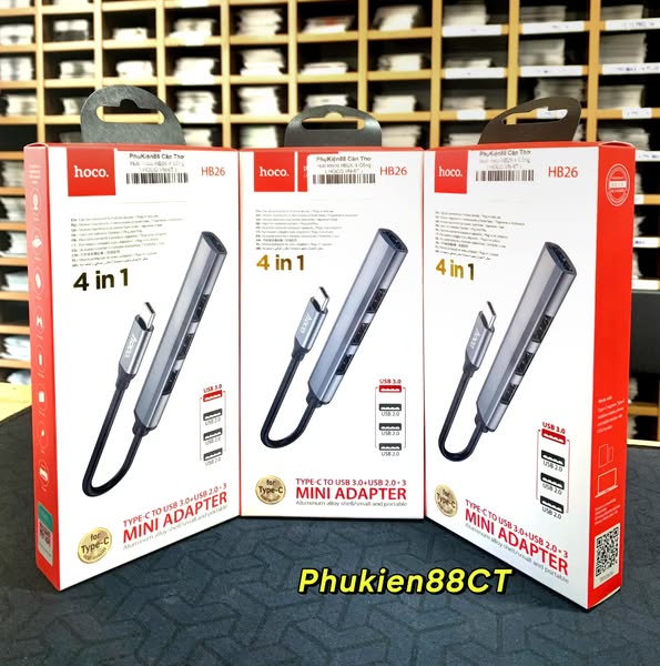 Hub 4 cổng Hoco HB26 Type-C
