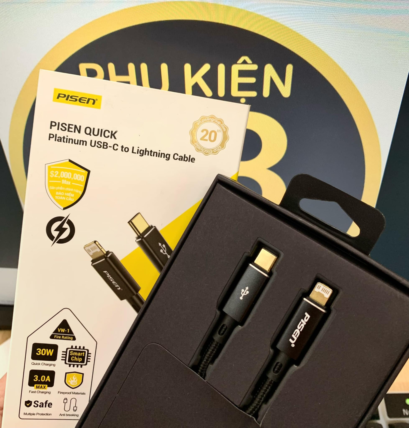 CÁP SẠC NHANH AN TOÀN, BẢO VỆ MÁY CHỐNG CHAI PIN